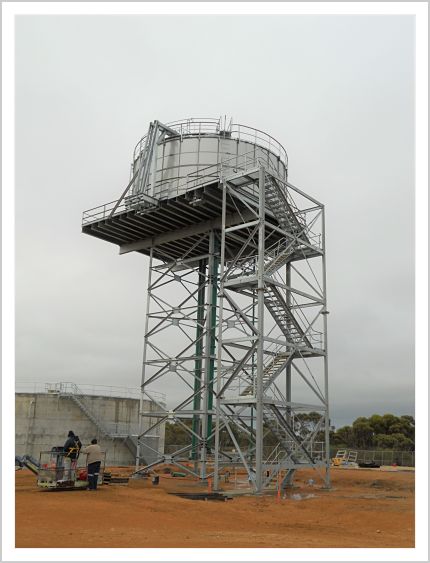Galvanised Industrial Tank Stand with Stair Case